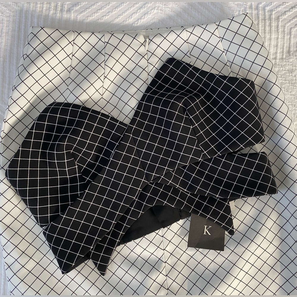 KEEPSAKE the Label Black and White Pencil Skirt and Bustier